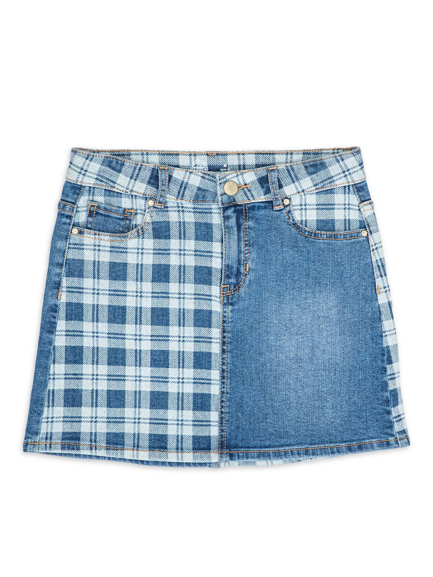 Wonder Nation Girls Denim Skirt, Sizes 4-18 & Plus - Walmart.com | Walmart (US)