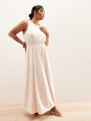 Knit Open Back Maxi Dress | Banana Republic Factory