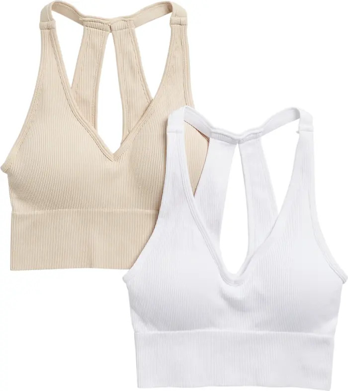 Assorted 2-Pack Seamless Rib Sports Bras | Nordstrom Rack