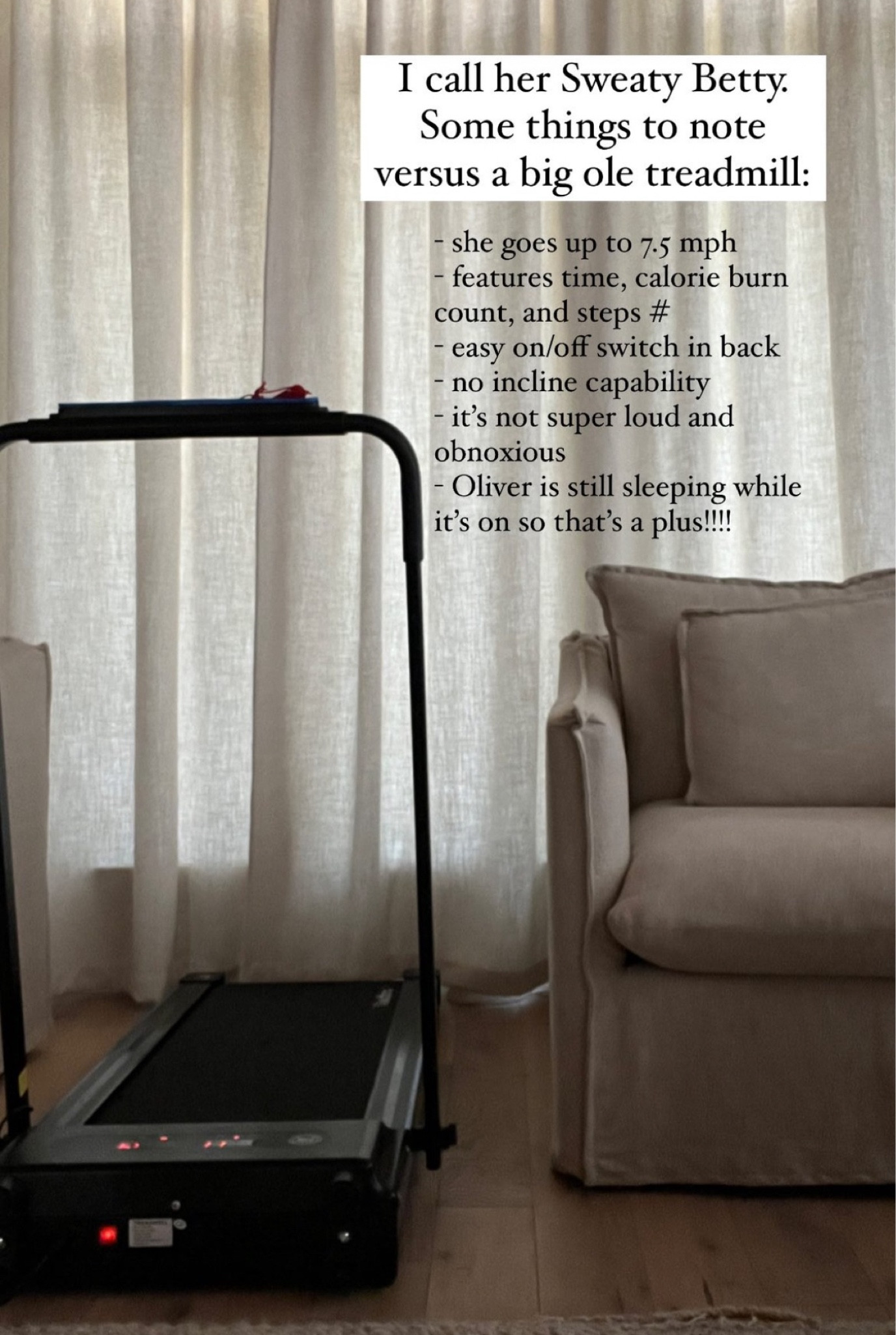 Gotta get my fitness in💪
Lightweight treadmill I got from Amazon helps me get my steps in and close my rings 🤣

#LTKfitness #LTKhome #LTKfamily