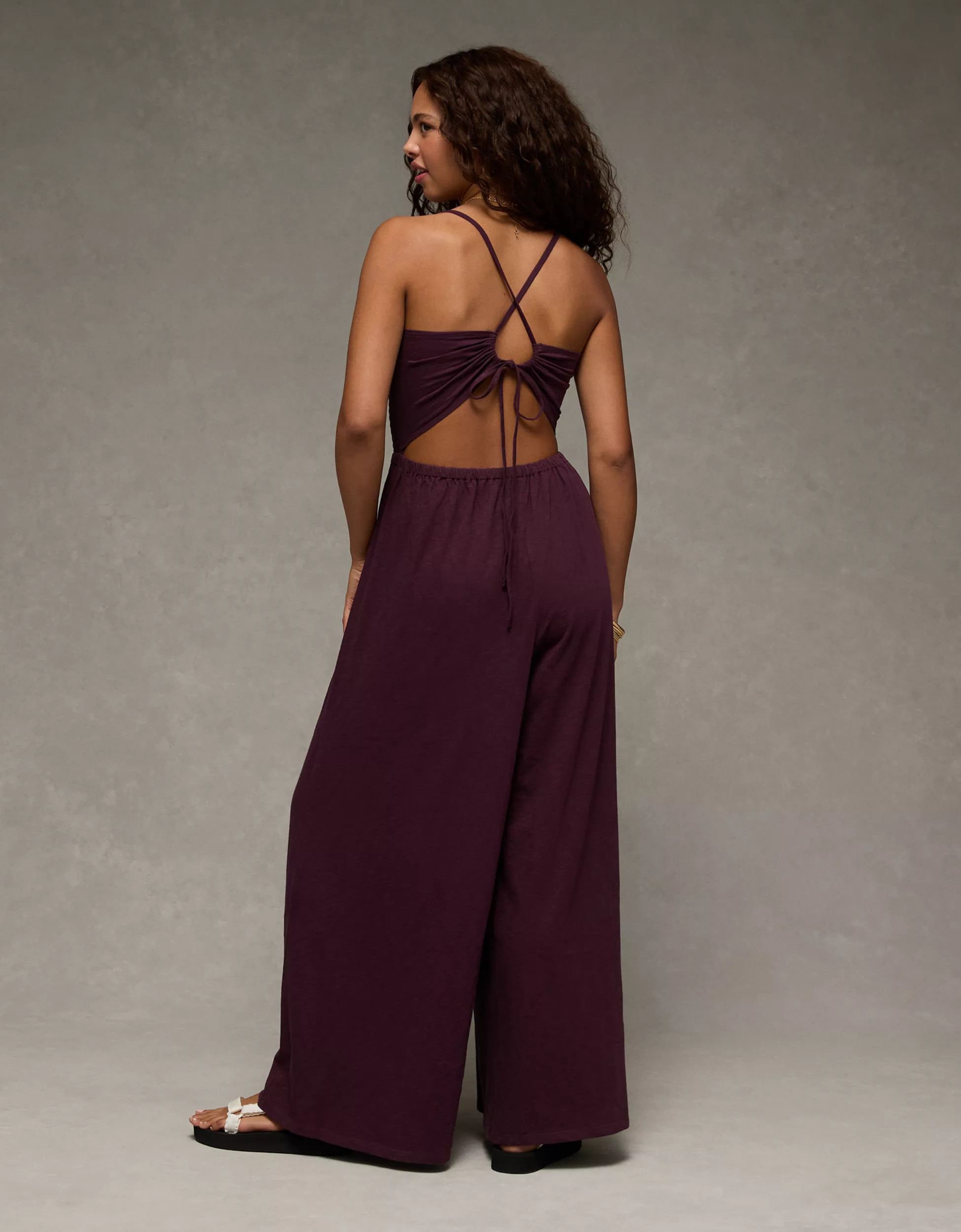 AE Sunchaser Knit Babydoll Jumpsuit | American Eagle Outfitters (US & CA)