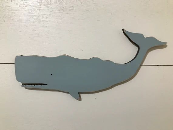 Whale Wood Cutout, Scroll Cut Whale, Whale Wood Sign Decor, Wall Decor Ocean Nautical Theme Whale, B | Etsy (US)