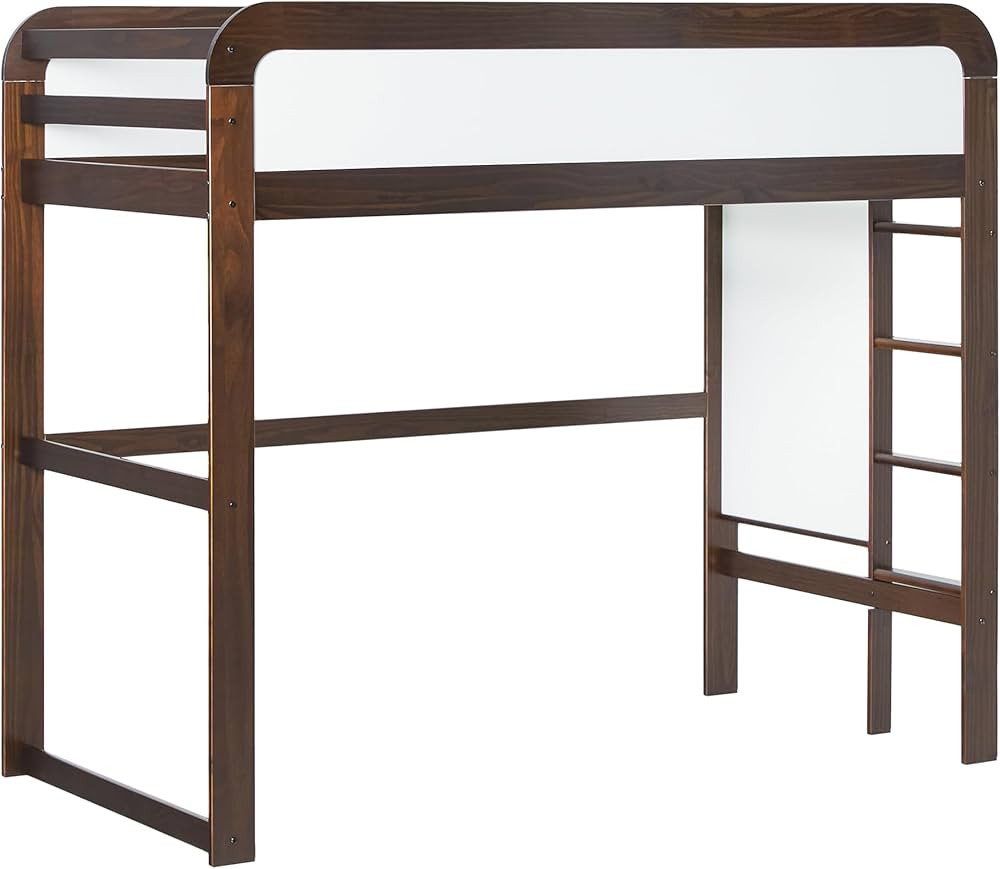 Walker Edison Adyn Kids Twin Solid Wood Loft Bed, Built-in Ladder and White Board, No Box Spring ... | Amazon (US)