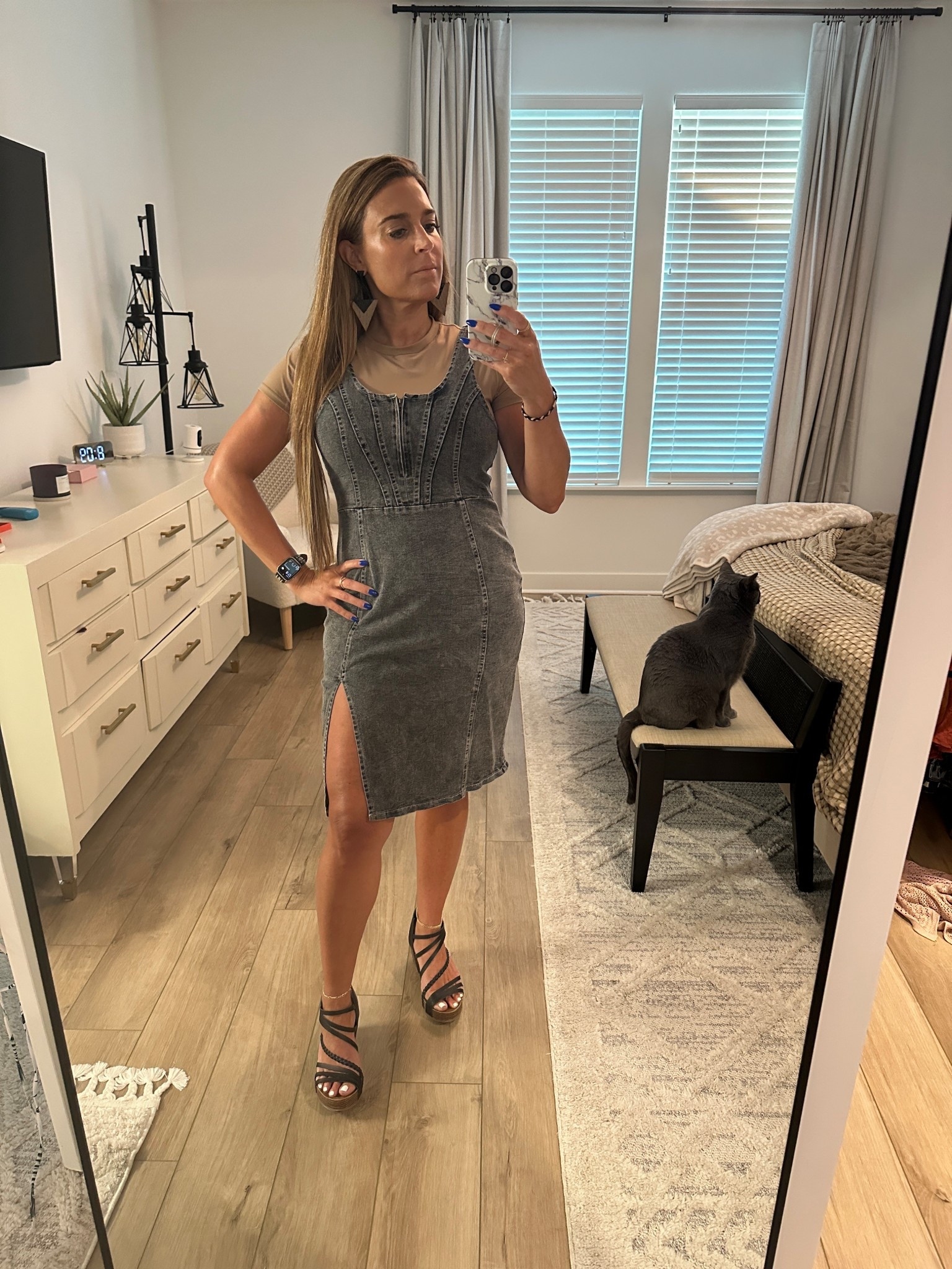 I’ve had this dress for over a year and had never worn it because I kind of spill out the sides of the top. I’m not sure why I never thought to pair it with a T-shirt until I saw it when looking for what to wear to work one morning knowing without a doubt it couldn’t be worn just ‘as is’ in that environment. Funny enough, another gal at work stopped me and shared she had a nearly identical dress she’s never worn for the same reason and thanked me for giving her the idea how to style it moving forward. Sometimes we have in our mind how something has to be worn and if we change our perspective (or the occasion) for which we would wear it, it gives us a new way to wear it 🤯 

#LTKMidsize #LTKSeasonal #LTKStyleTip