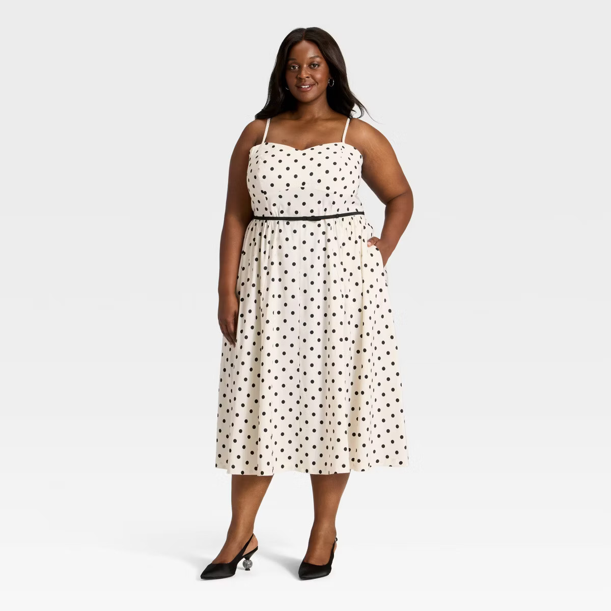 Women's Bow Belt Midi Dress - A New Day™ | Target