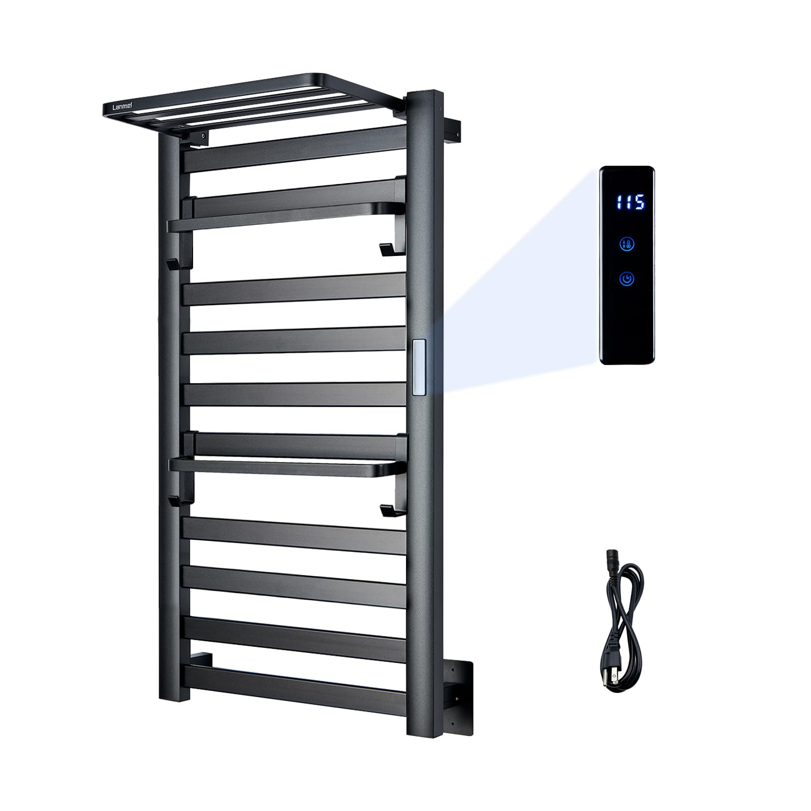 2 in 1 Towel Warmer Rack & Towel Rack Wall,10 Bars Electric Wall Mounted Heated Towel Racks for B... | Amazon (US)