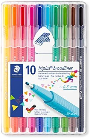 STAEDTLER triplus broadliner 338 Broad-Liner - Assorted Colours (Pack of 10) | Amazon (US)