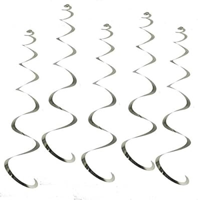 SUNBEAUTY Silver Color Foil Hanging Swirl Decorations Swirl Party Decorations Party Accessory Sho... | Amazon (US)