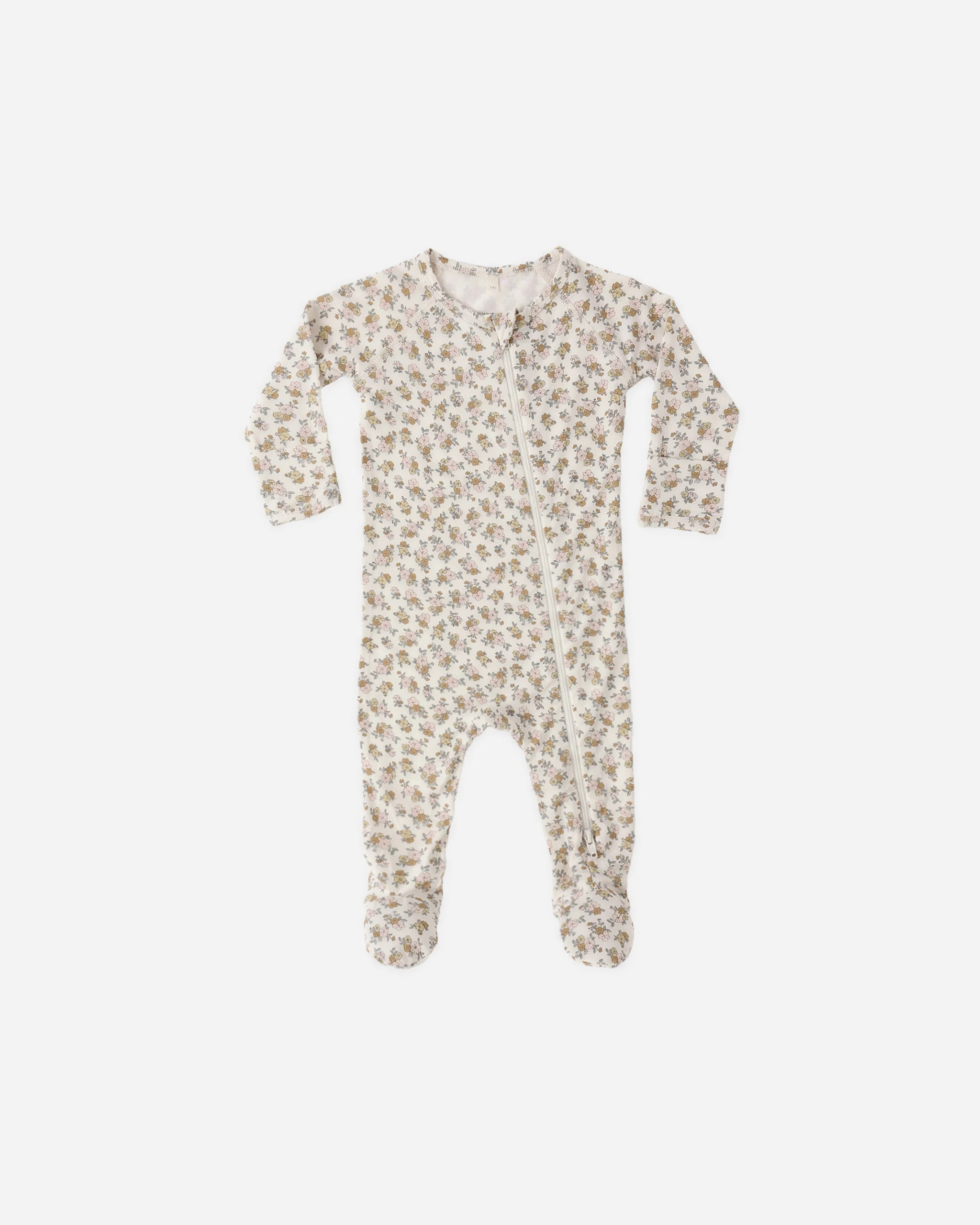 Bamboo Zip Footie Wildflower | Rylee + Cru