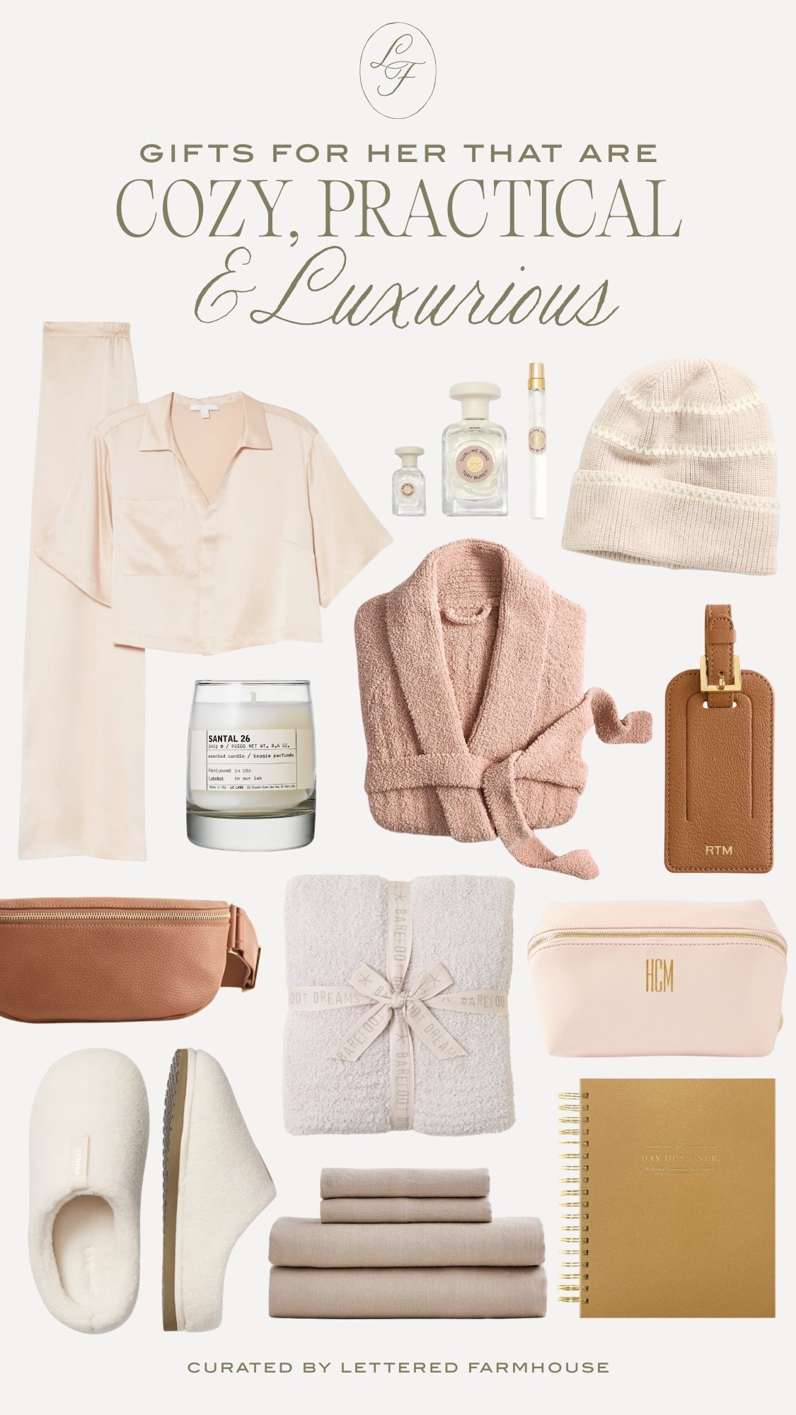 My favorite gift on the list!? The Day Designer 2026 Planner - it comes so well packaged and is such a luxurious, practical gift! 
My code LETTERED15 gets you 15% off! 

Looking for gift ideas she’ll actually love? This cozy and practical roundup includes my favorite luxurious finds — from buttery-soft pajamas and spa-worthy robes to timeless fragrances, plush slippers, and personalized travel accessories. Each piece feels indulgent yet totally useful — perfect for moms, sisters, best friends, or even your own wish list.

Tap to shop these curated favorites that bring warmth, comfort, and a touch of everyday luxury.


cozy gift ideas for her, luxurious gifts for women, practical holiday gifts, gift guide for moms, cozy home essentials, loungewear gift ideas, self care gifts for her, spa robe gift, barefoot dreams blanket, santal 26 candle, cozy pajamas for women, travel accessories for her, personalized gifts for women, winter gift ideas, amazon cozy gifts, ltk holiday gift guide, neutral aesthetic gifts, lettered farmhouse finds, luxe yet practical gifts, comfort and style gift ideas

#LTKFindsUnder100 #LTKGiftGuide #LTKHoliday