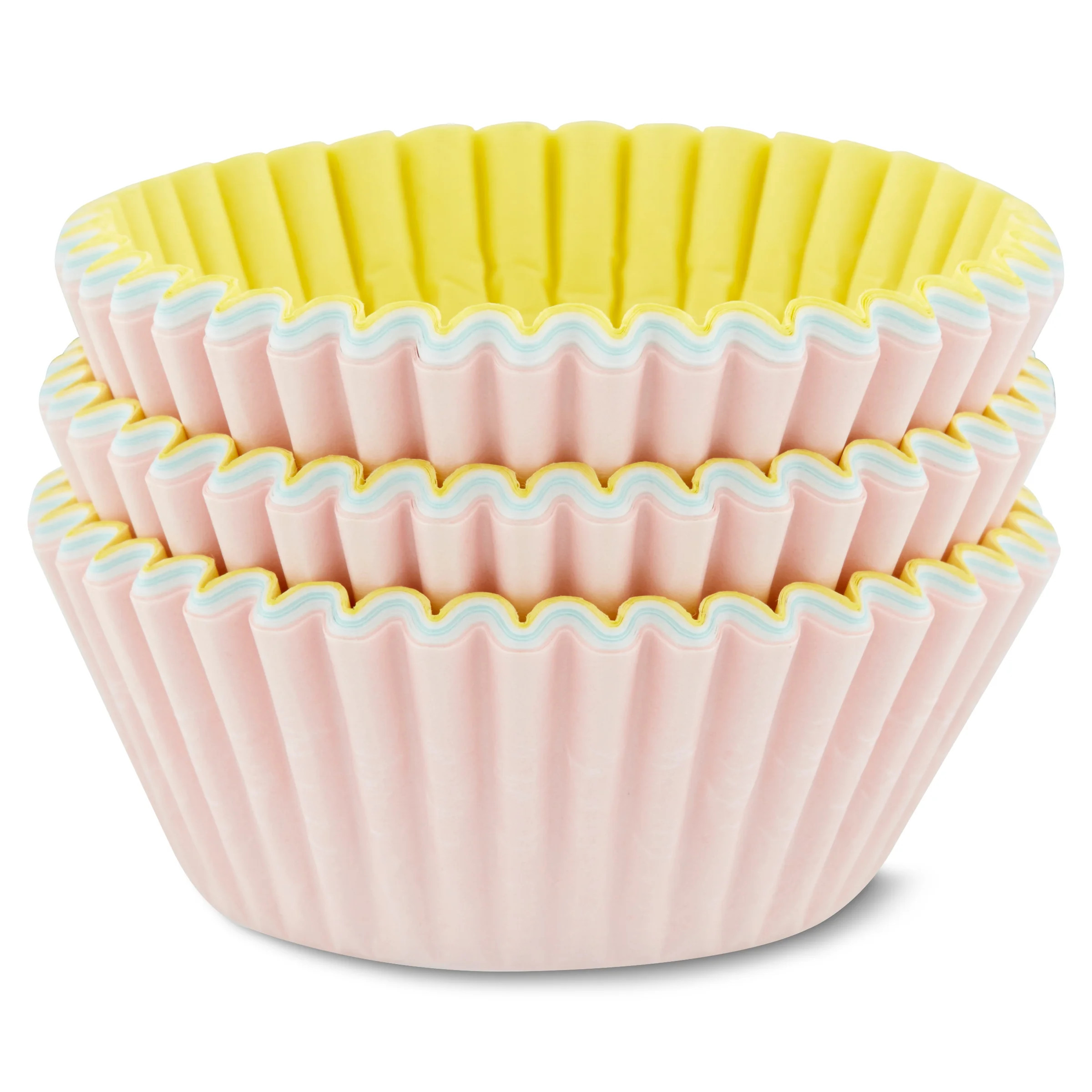 Great Value Cupcake Liners, Pink/Yellow/Blue, 96 Count | Walmart (US)