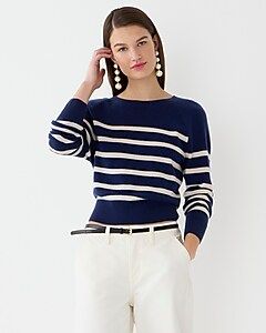 Cashmere relaxed sweatshirt in stripe | J.Crew US