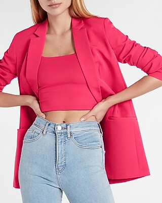 Open Front Boyfriend Blazer | Express