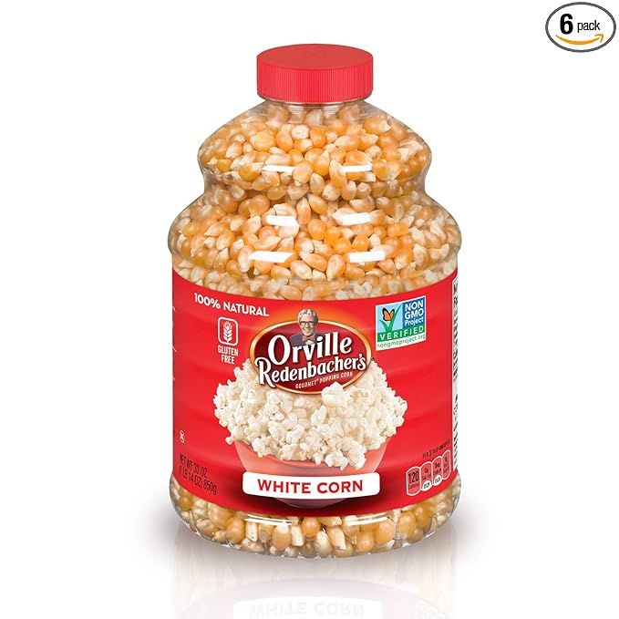 Orville Redenbacher’s Original Gourmet White Popcorn Kernels, 30 Ounce, Pack of 6 | Amazon (US)