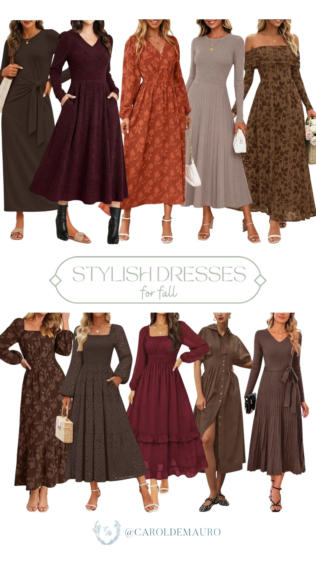 These dresses are giving me all the fall feelings! From cozy knits to floral maxis, every single one is easy to dress up or keep casual.

fall dresses, midi dress, sweater dress, floral dress, fall fashion, women's dresses, autumn style, fall wardrobe essentials, amazon fashion

#LTKootd #LTKSeasonal #LTKU