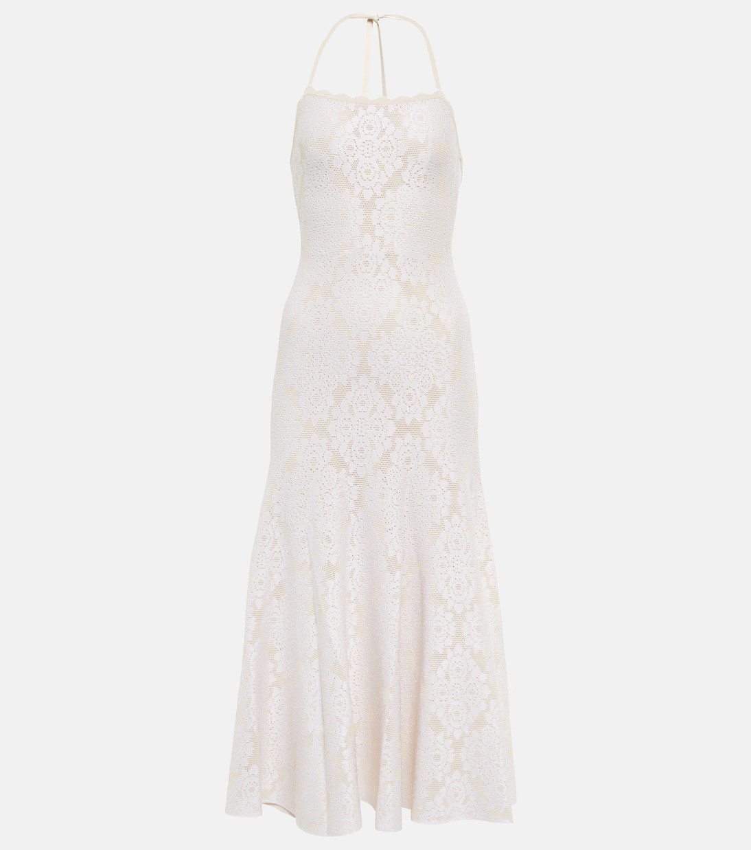 Halter-neck crêpe midi dress | Mytheresa (US/CA)