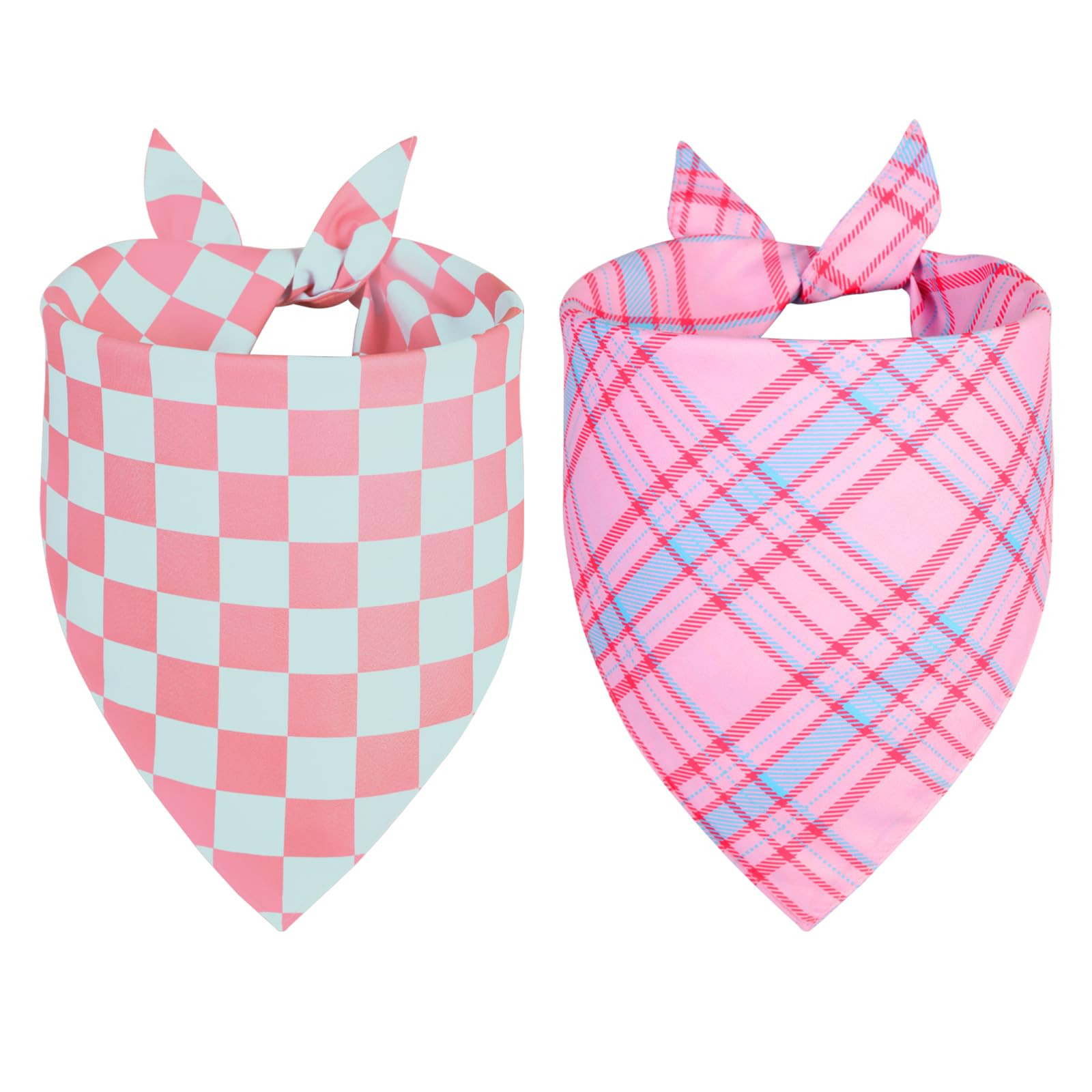 Dog Bandana Girl Large 2PCS, Pink Spring Scarf, Durable Triangle Reversible Bibs Handkerchief for... | Amazon (US)