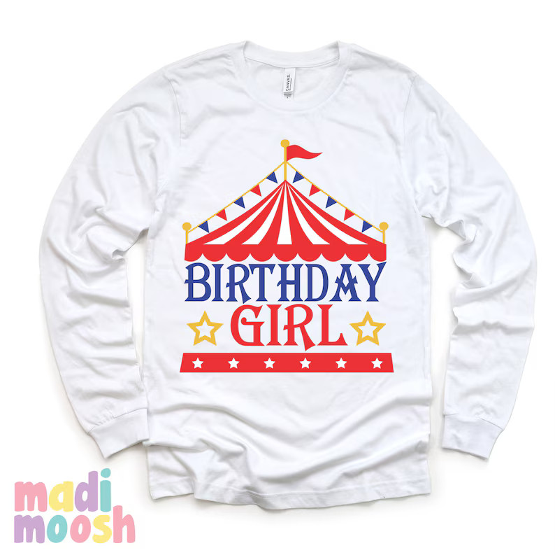 Birthday Girl Circus Theme Birthday Shirt | Carnival Birthday Shirt | Cute Personalized Shirt Bir... | Etsy (US)