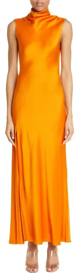LAPOINTE Sleeveless Double Face Satin Maxi Dress | Nordstrom | Nordstrom