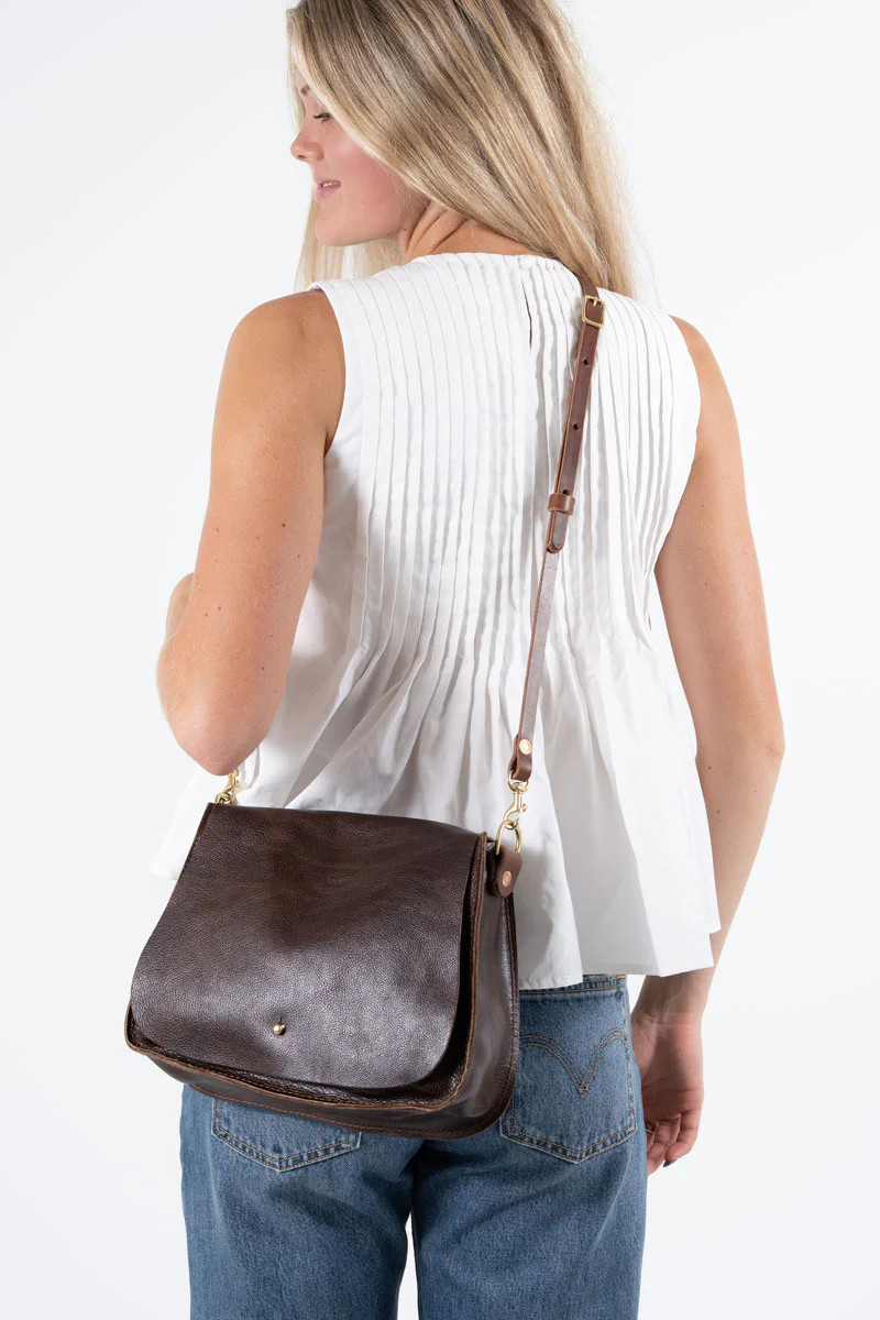 Mocha Tuscan Leather Saddle Bag | Meanwhile Back on the Farm