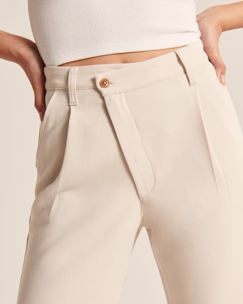 Women's Tailored Menswear 90s Straight Pants | Women's Clearance | Abercrombie.com | Abercrombie & Fitch (US)