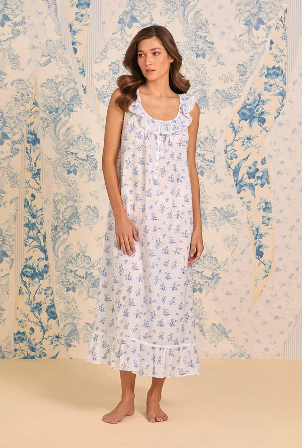 The "Rosalie" Sonoma Garden Cotton Swiss Dot Ballet Nightgown | Eileen West