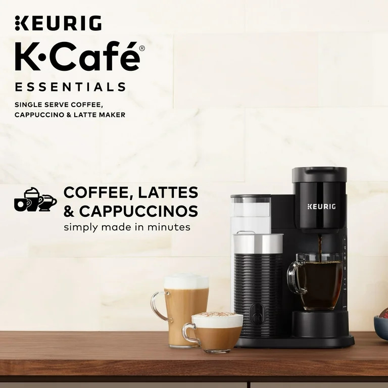 Keurig K-Café Essentials Single Serve K-Cup Pod Coffee Maker, Black | Walmart (US)