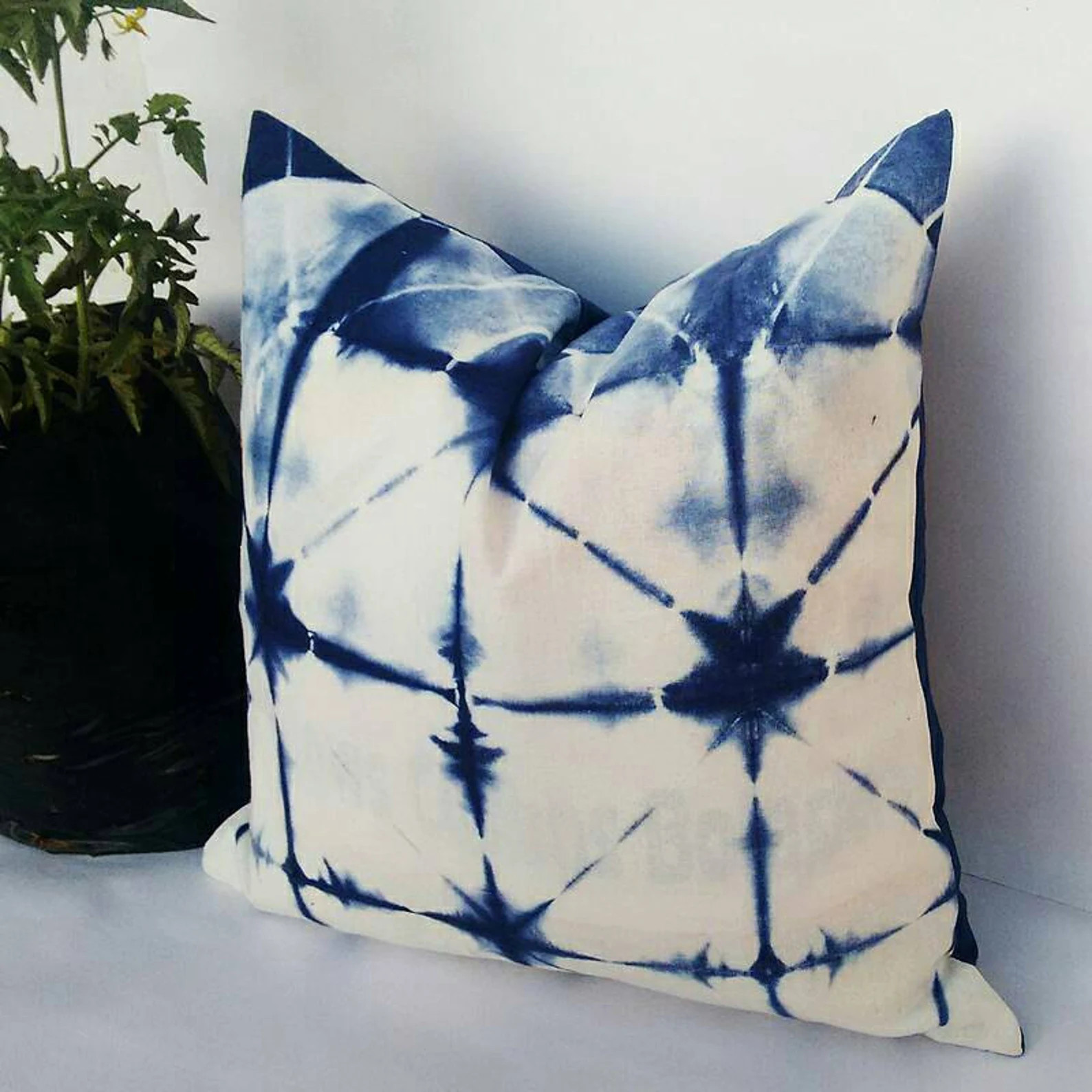 Express Shipping Indian Tie Dyed Indigo Blue Cushion Cover | Etsy | Etsy (US)