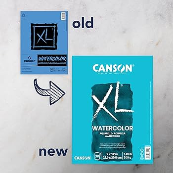 Canson XL Series Watercolor Pad, Heavyweight White Paper, Foldover Binding, 30 Sheets, 9x12 inch | Amazon (US)