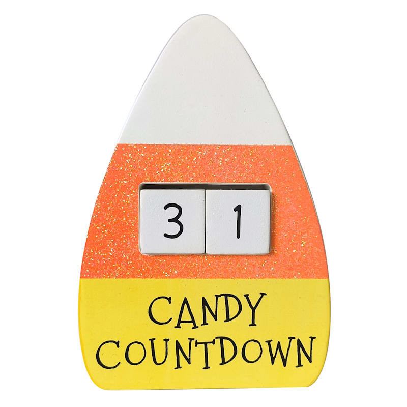 Tricky Treats Halloween Candy Corn Countdown Table Sign, 5.9" | At Home