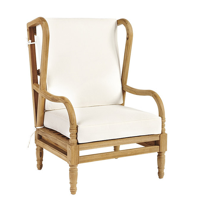 Ceylon Teak Wingback Chair 2-Piece Replacement Cushion Set | Ballard Designs, Inc.