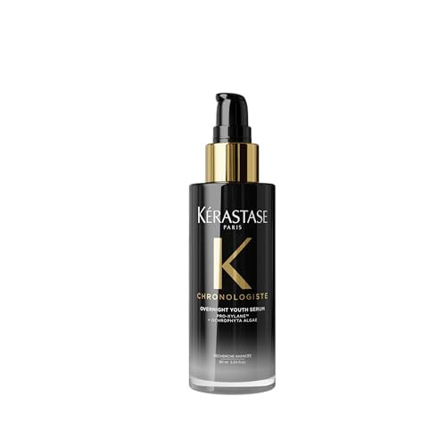 KÉRASTASE Chronologiste Overnight Youth Serum, Anti-Aging Night Serum, Infused with Hyaluronic Acid & Abyssine, Hydrates, Plumps & Restores Shine, 90ml | Amazon (US)