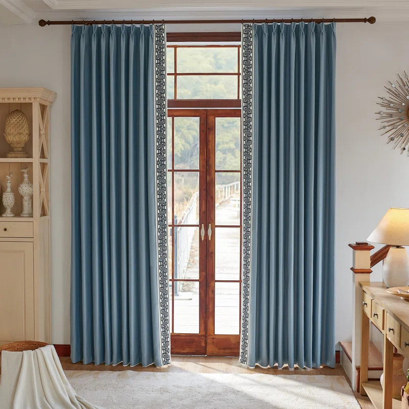 Allison Cotton Blend Room Darkening Curtain Pair (Set of 2) | Wayfair North America