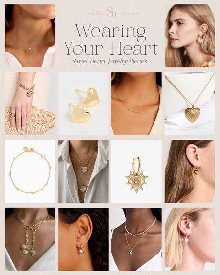 Loving all these cute heart pieces of jewelry 