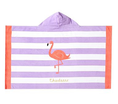 Flaming Stripe Kid Beach Hooded Towel | Pottery Barn Kids