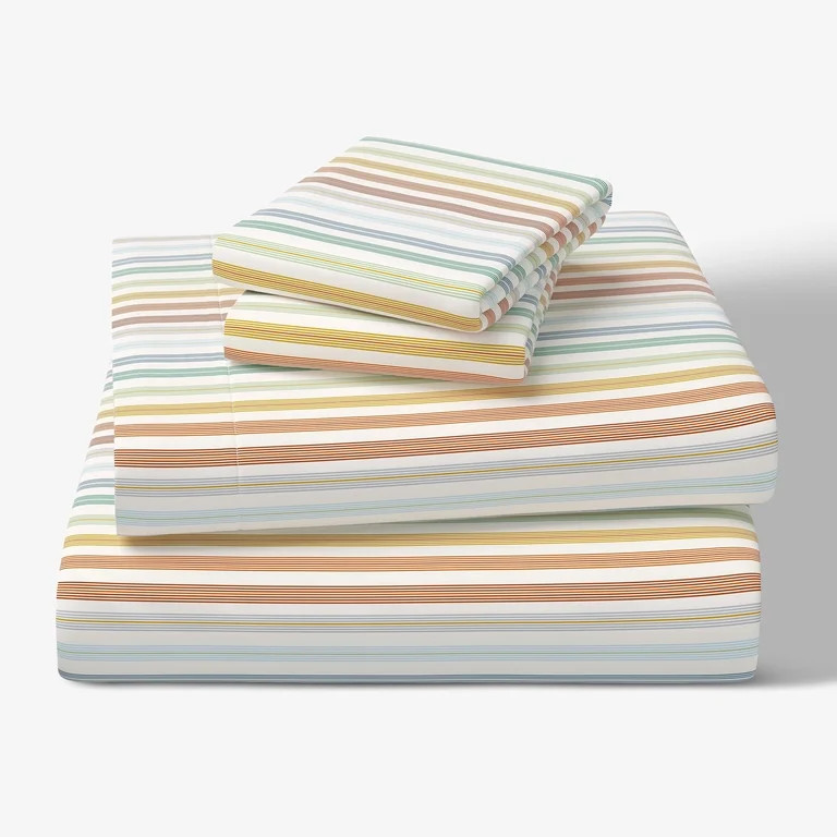 Mainstays Kids Microfiber Bed Sheet Set, Full, Vintage Stripe, 4 Pieces | Walmart (US)