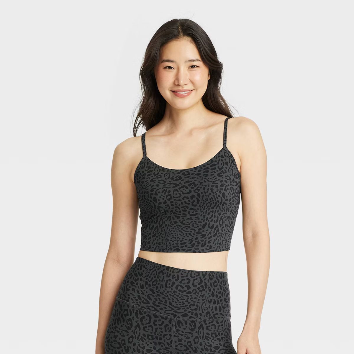 Women's Leopard Print Longline Bra - JoyLab™ | Target