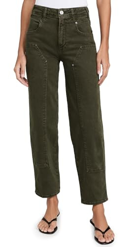 PAIGE Women's Alexis Workwear Pants, Vintage Bayou Green, 30 | Amazon (US)