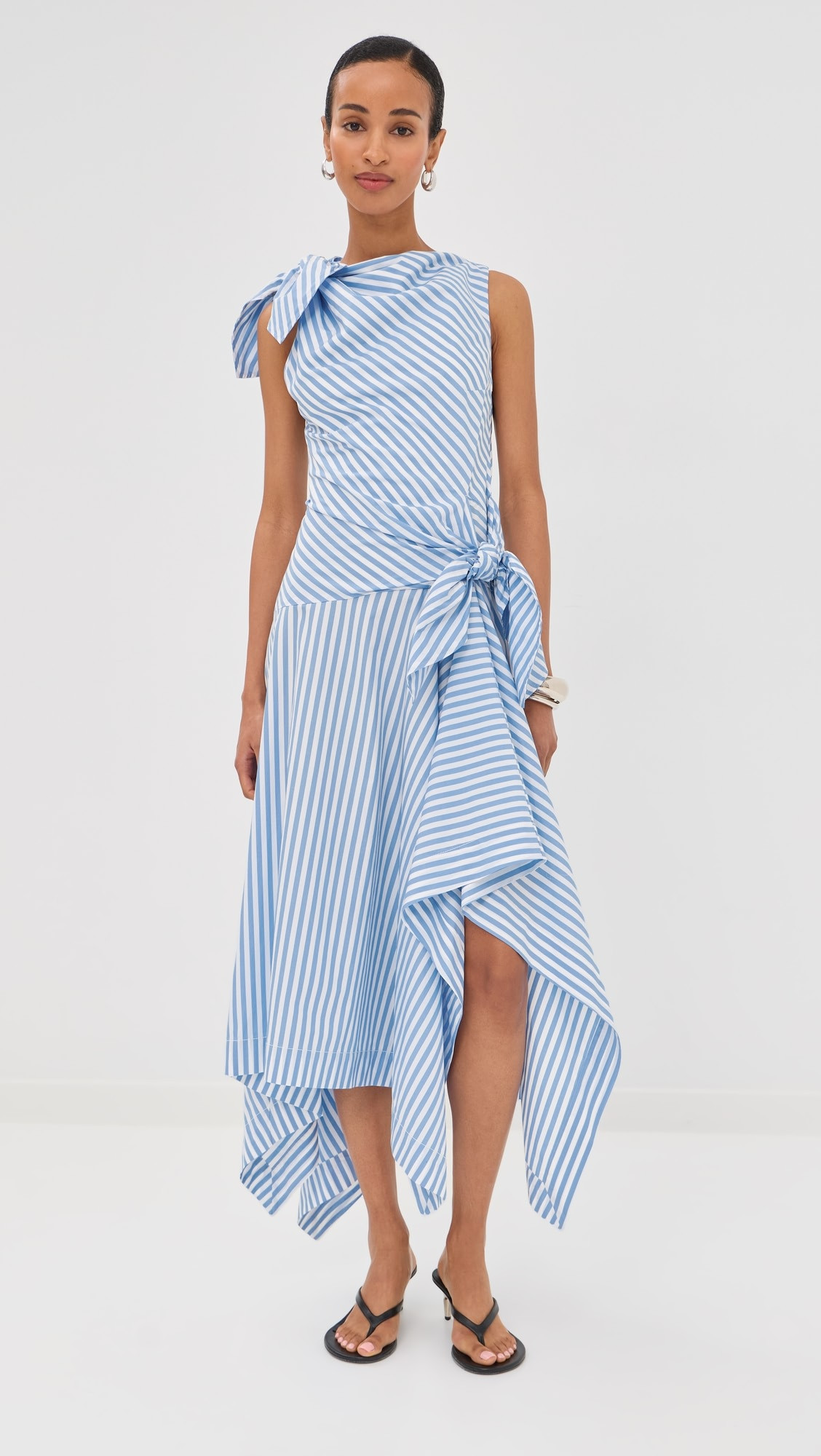 Bow Drape Cascade Dress | Shopbop