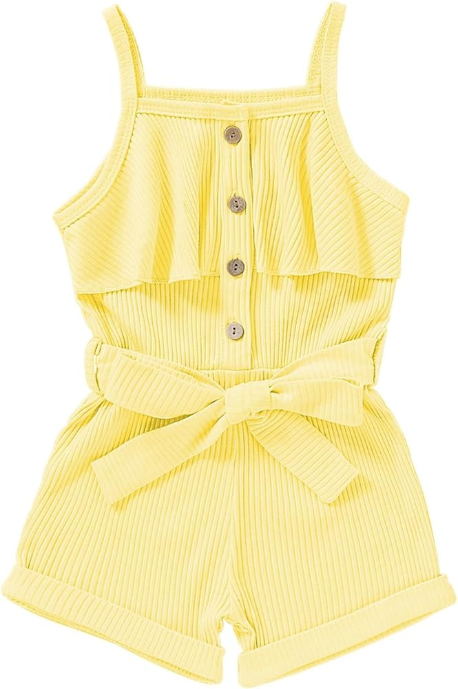 Toddler Girl Clothes Baby Summer Sleeveless Clothing Cute Halter Romper One-piece Jumpsuit Summer... | Amazon (US)