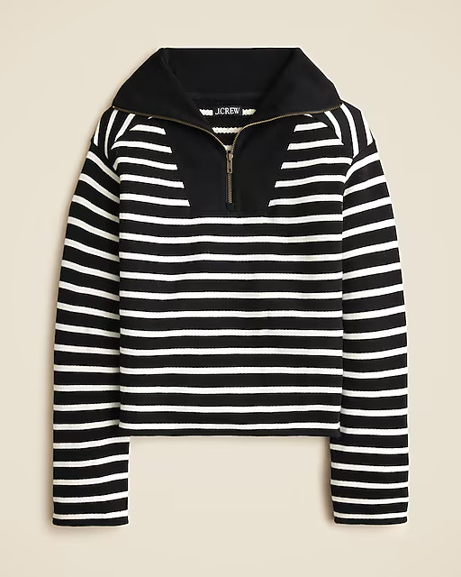 Heritage terry quarter-zip sweatshirt in stripe | J. Crew US