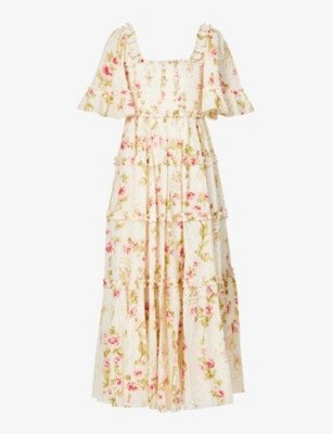 Waltzing floral-print organic-cotton maxi dress | Selfridges