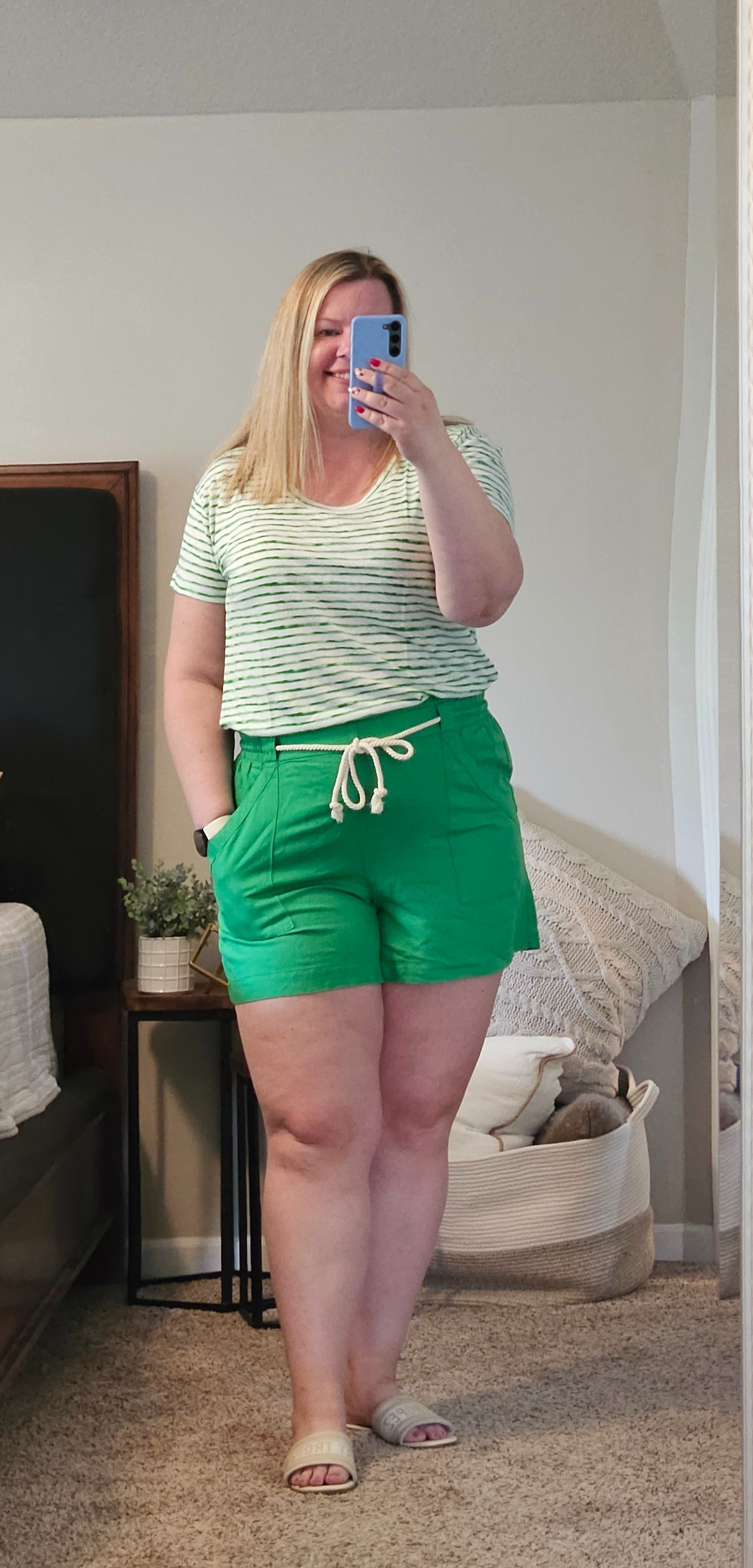 These breezy shorts are a size XL. The tee is an XXL, but wanted it a little looser. Summer outfit. Basic outfit. Elevated Basics. #kerrygreen #hocspring 

#LTKmidsize #LTKsalealert #LTKfindsunder50