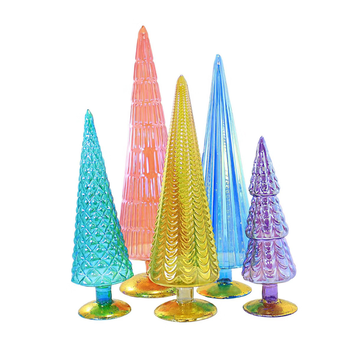 Christmas 18.0" Jewel Tone Iridescent Trees St/5 Easter Home Decor Cody Foster  -  Decorative Scu... | Target