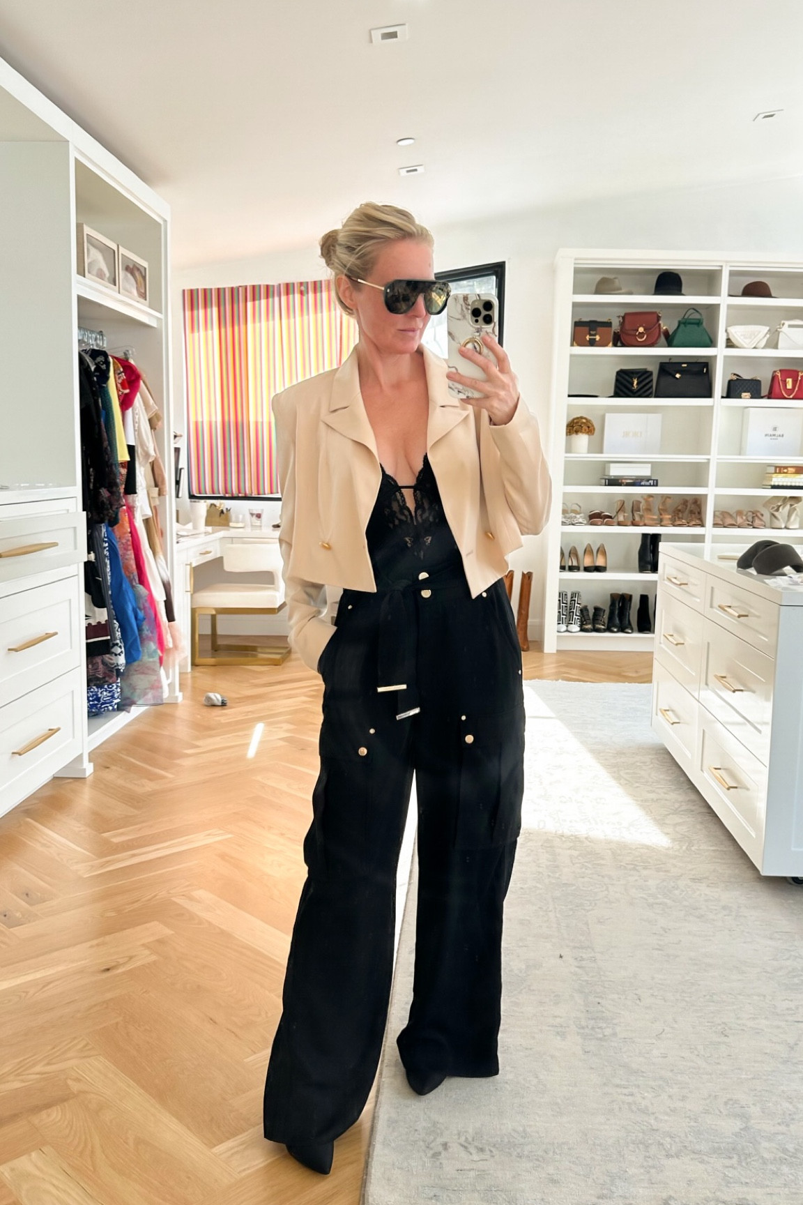 Cargo pants are majorly on-trend this season, and this pair is SO cool. I love the  details on these wide leg Karen Millen cargo pants. The hardware adds this really edgy and luxe touch. Fit is true to size and these are currently on sale!

I paired the pants with a cropped Kimberly Goldson blazer. I love how it balances out the proportions without adding bulk. Also TTS. 

~Erin xo 

#LTKsalealert #LTKstyletip