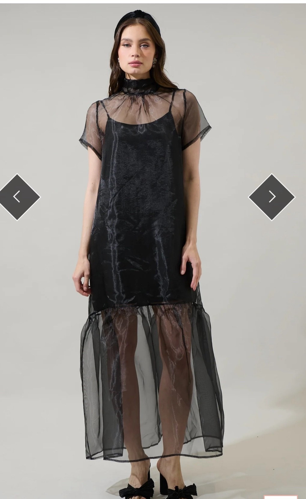 Black organza