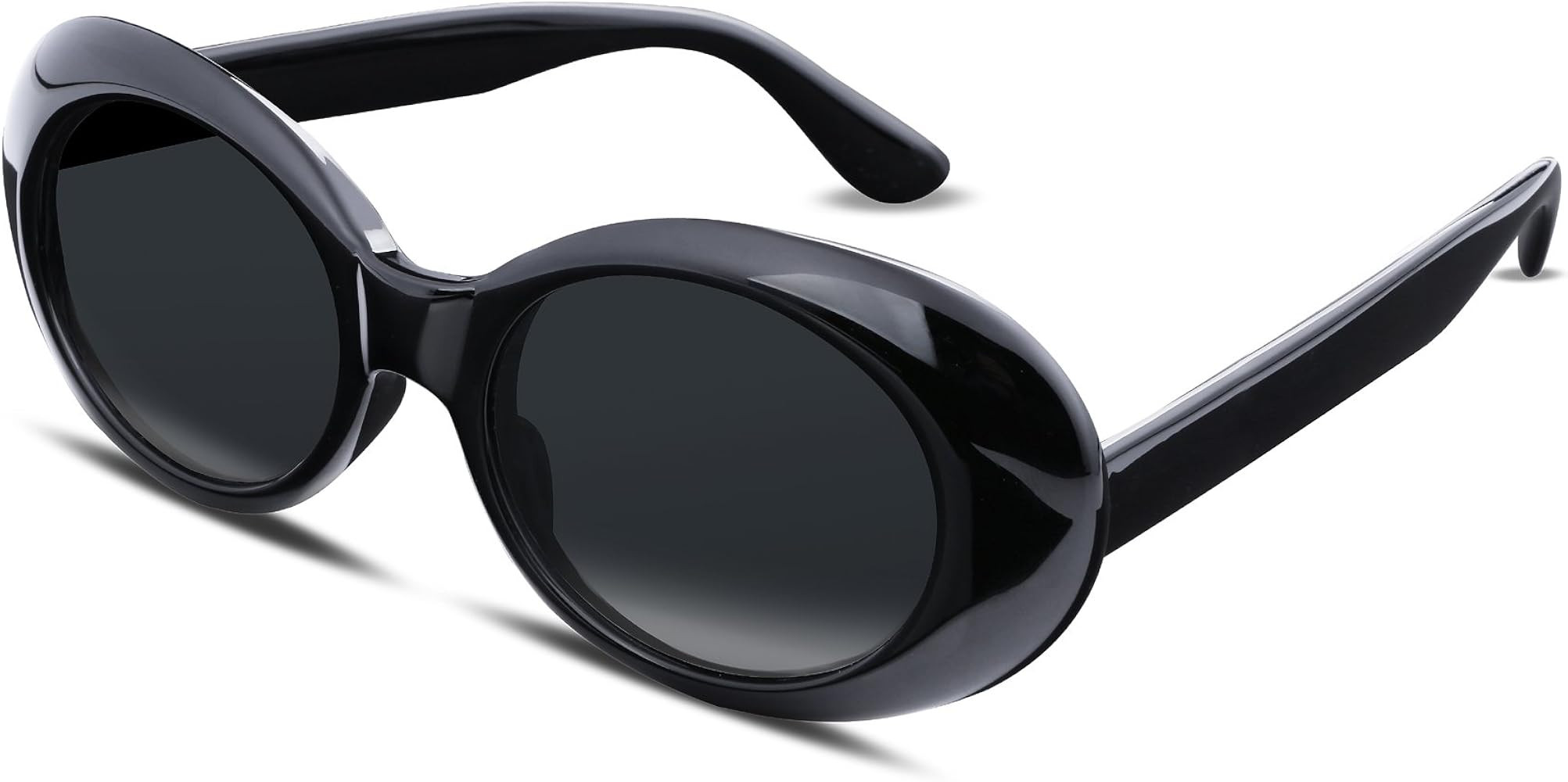 FEISEDY Sunglasses White Oval Clout Goggles for Women Men Retro Round Trendy Rimmed Clueless Cost... | Amazon (US)