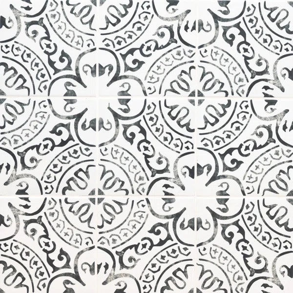 Amara 8" x 8" Encaustic Look Matte Porcelain Tile for Wall and Floor | Wayfair North America