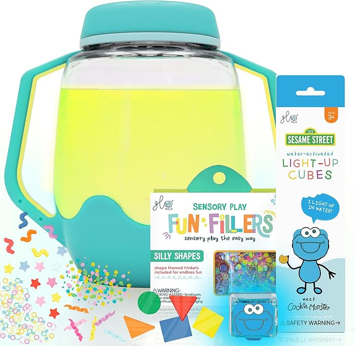 Glo Pals Play Pack Bundle with Sensory Play Jar, Water-Activated Light-Up Cubes, and Fun Fillers ... | Amazon (US)