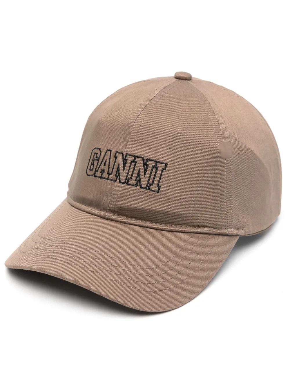 GANNI logo-embroidered Cotton Cap - Farfetch | Farfetch Global